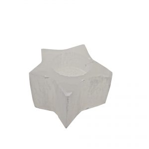 Selenite Porta Velas Estrela